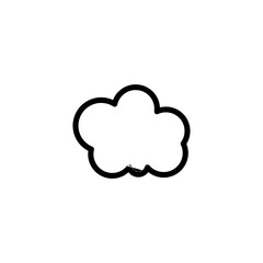Cloud Outline Vector Template