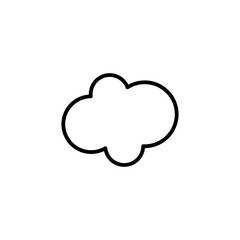 Cloud Outline Vector Template