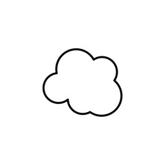 Cloud Outline Vector Template