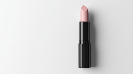 Pink Lipstick on White Background