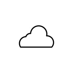 Cloud Outline Vector Template