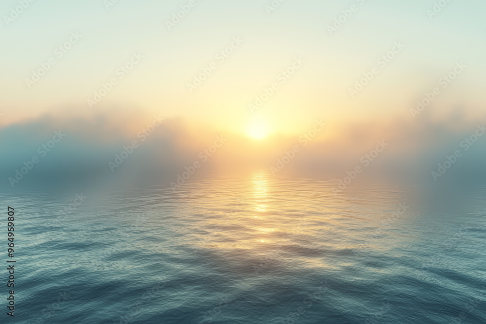 Canvas Prints subtle gradients of golden yellow and pale blue merge into a serene and uplifting background. concep