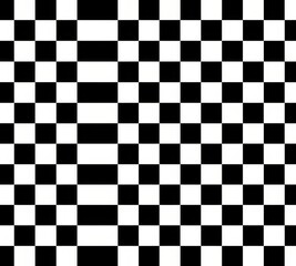 Fototapeta premium Black and White Checkered Pattern in Clip Art Style with Large Squares