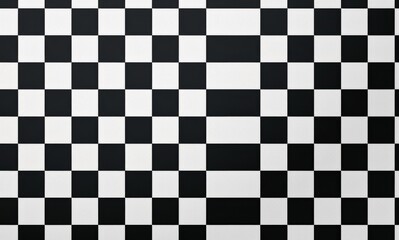 Fototapeta premium Black and White Checkered Pattern in Clip Art Style with Large Squares