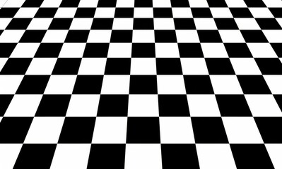 Obraz premium Black and White Checkered Pattern in Clip Art Style with Large Squares