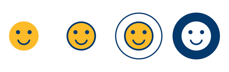 Fototapeta premium Smile icon vector isolated on white background. Smile vector icon. Emoticon Icon vector. Emoji