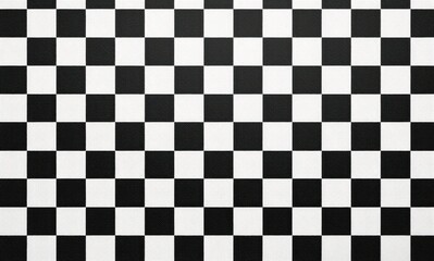 Fototapeta premium Black and White Checkered Pattern in Clip Art Style with Large Squares