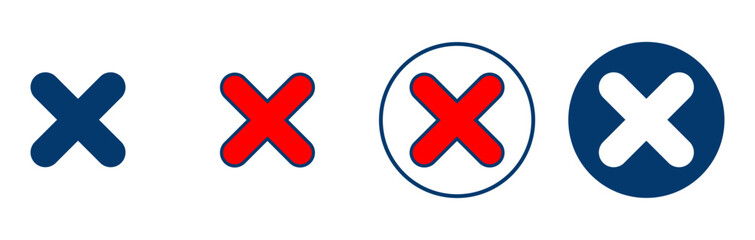 Close icon vector isolated on white background. Delete icon. remove, cancel, exit symbol