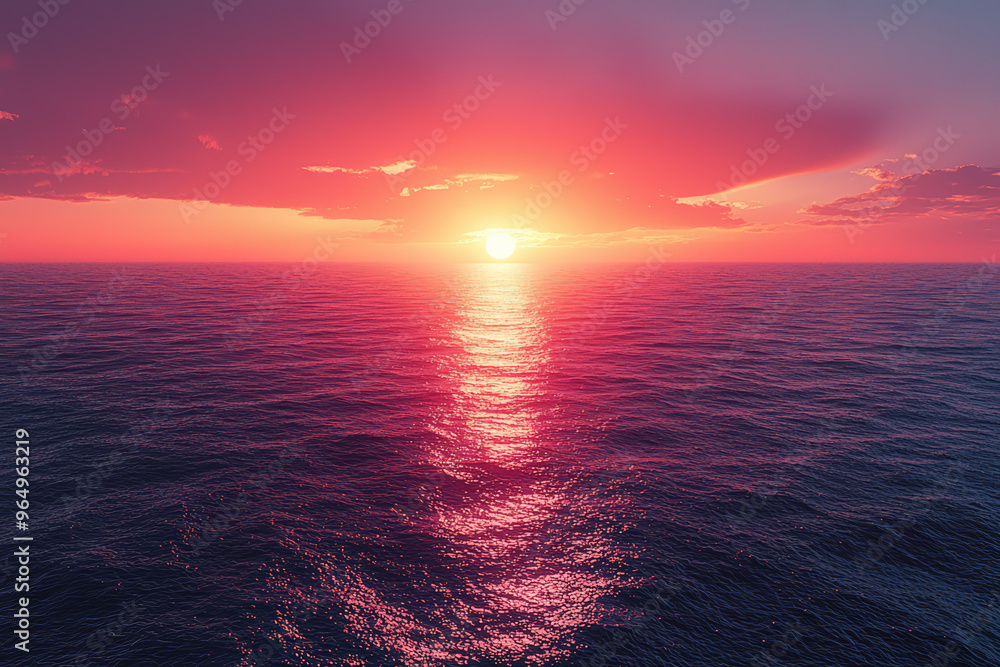 Poster a gradient of soft pinks and oranges fades into deep crimson, evoking the warmth of a sunset. concep