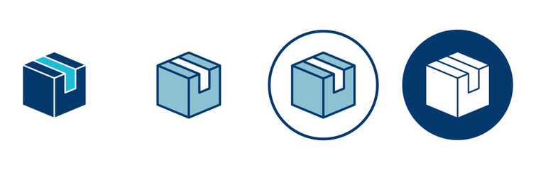 Box icon vector isolated on white background. Cardboard box, packaging open. Box vector icon