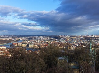 유럽 여행 프라하 도심 하늘 구름