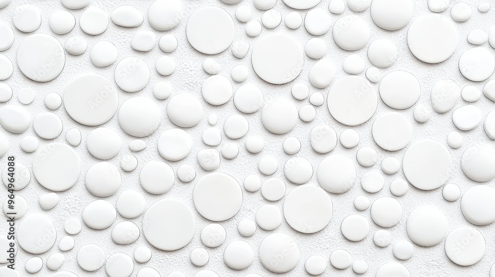Poster white circle pattern on textured wall abstract background modern design geometric minimalism white r