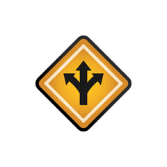 Yellow Road Sign Template