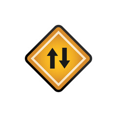 Yellow Road Sign Template