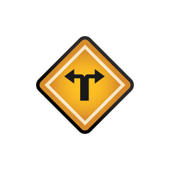 Yellow Road Sign Template