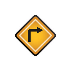 Yellow Road Sign Template