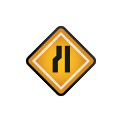 Yellow Road Sign Template