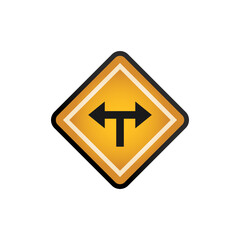 Yellow Road Sign Template