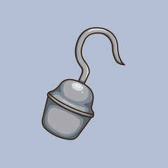 Vector illustration Pirate Hook. Vector design Pirate Hook. Sea Pirate Hook Vector Cartoon design illustration and icon for website, digital and print