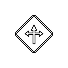 Road Sign Outline Template