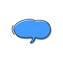 Speech Bubble With Line Template