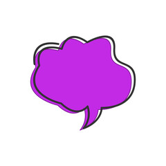 Speech Bubble With Line Template