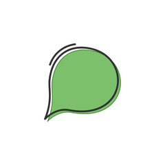 Speech Bubble With Line Template