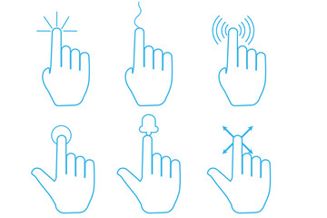 Hand touch icon on background. choose icon.