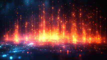 Fototapeta premium Abstract Lights and Glowing Particles