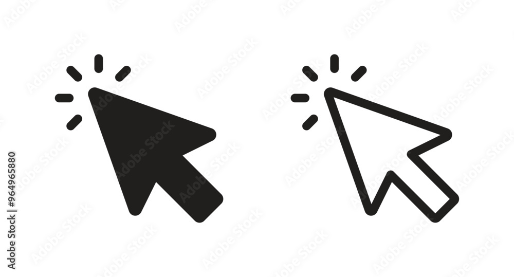 Poster cursor icon. cursors icon click vector