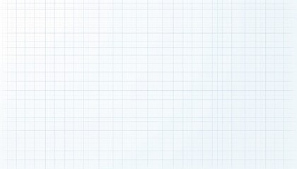  Vector Illustration of a White and Blue Grid on a White Background, Featuring a Blank Sheet of Graph Paper with Blue Lines in a Minimalist Square Grid Pattern