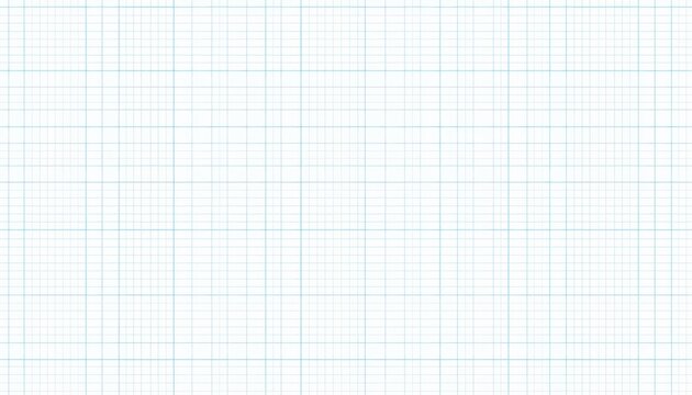  Vector Illustration of a White and Blue Grid on a White Background, Featuring a Blank Sheet of Graph Paper with Blue Lines in a Minimalist Square Grid Pattern