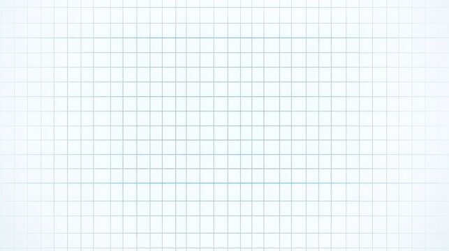  Vector Illustration of a White and Blue Grid on a White Background, Featuring a Blank Sheet of Graph Paper with Blue Lines in a Minimalist Square Grid Pattern