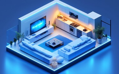 hightech smart home interior