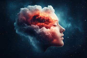 Illustrate a surreal dreamscape where D.O.G.E is represented as a constellation in a vibrant, star-filled galaxy, blending cosmic elements with ethereal colors and shapes