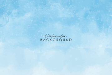 Abstract winter snowflake watercolor art. Cold blue colors. Abstract watercolor background. Winter background vector. Hand painted watercolor