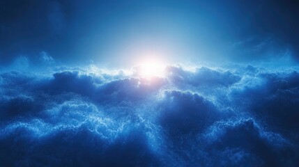 Fototapeta premium Above the Clouds, a Celestial Glow