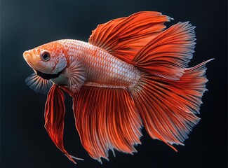 Fototapeta premium Close-up of a Vibrant Betta Fish