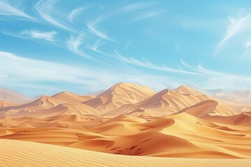 Naklejka premium The Golden Sands A Desert Landscape Full of Beauty