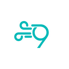 a combination of logos and vectors of wind, with initials, letters, numbers, or alphabets for business and others