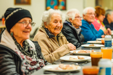 Cheerful seniors engaging in a lively social activity