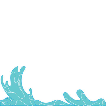 recommend clip art: blue ocean waves rolling, illustration