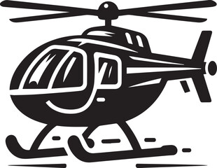 black helicopter icon vector silhouette, helicopter icon, helicopter logo,