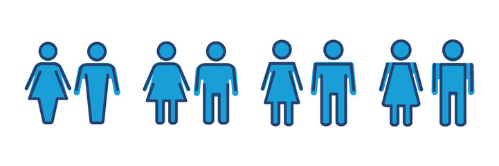 Man and woman icon vector. male and female symbol