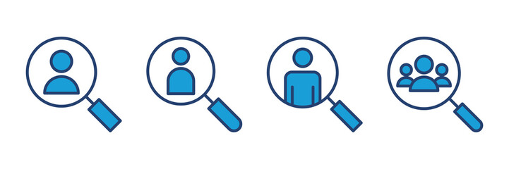 Hiring icon vector. Search job vacancy icon. Human resources concept. Recruitment