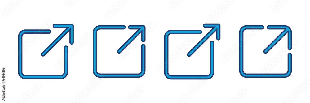 Aufkleber external link icon vector. link icon vector. hyperlink symbol