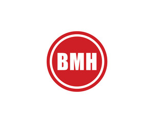 BMH Logo design vector template. BMH