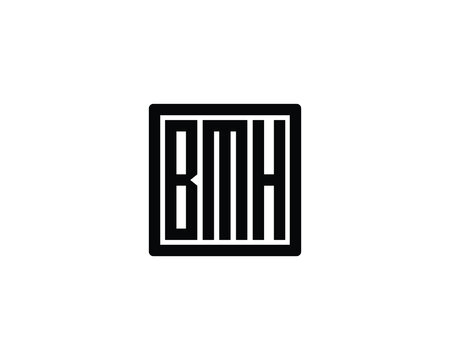 BMH Logo design vector template. BMH
