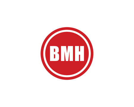 BMH Logo design vector template. BMH