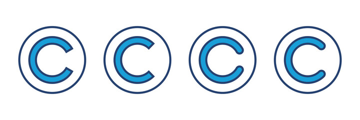 Copyright icon vector. copyright symbols